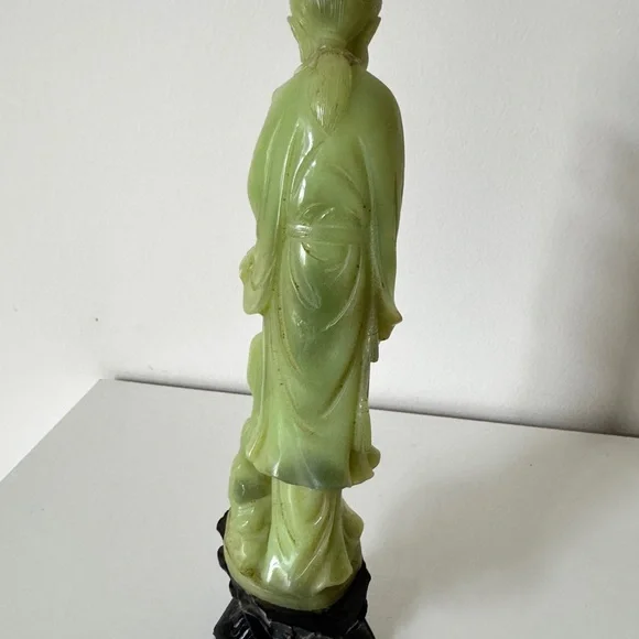 Vintage Green Figurine Sculpture - Picture 5 of 7